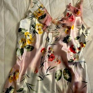 Satin nightgown with adjustable straps.